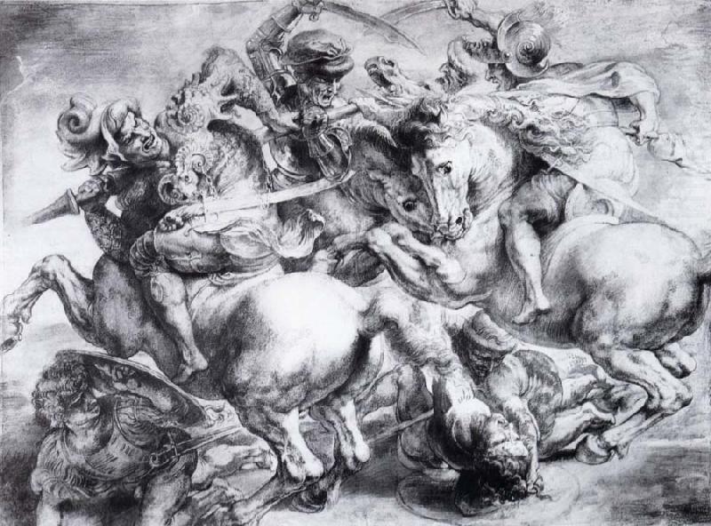 Leonardo  Da Vinci The Battle of Anghiari china oil painting image